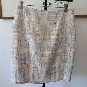 Elegant Multicolor Tweed Skirt